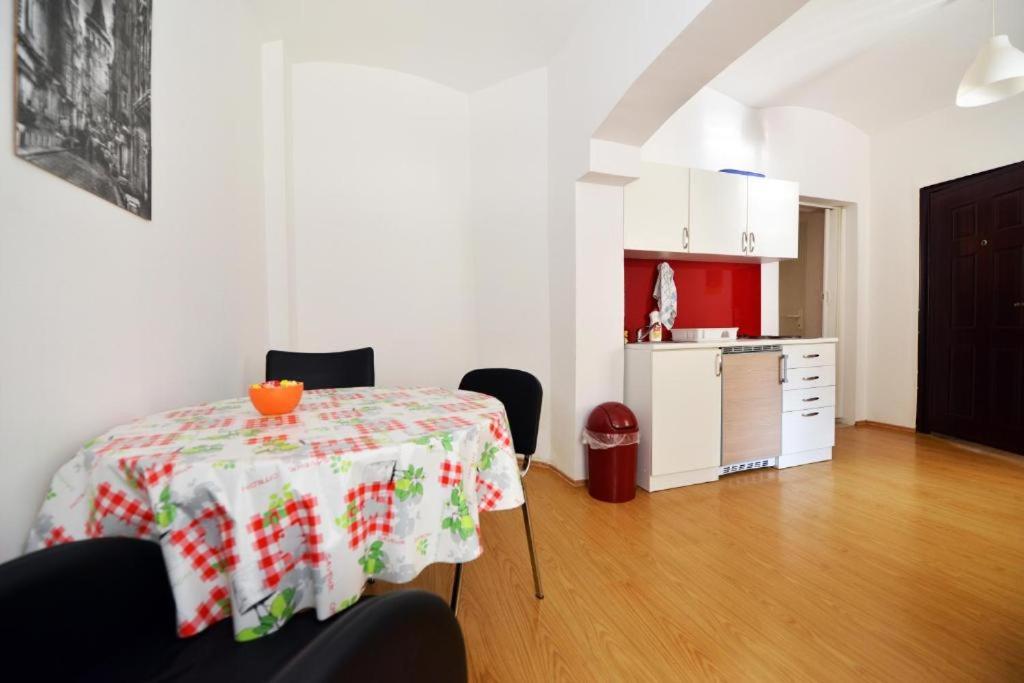 Kuchyň nebo kuchyňský kout v ubytování Hostel Temza