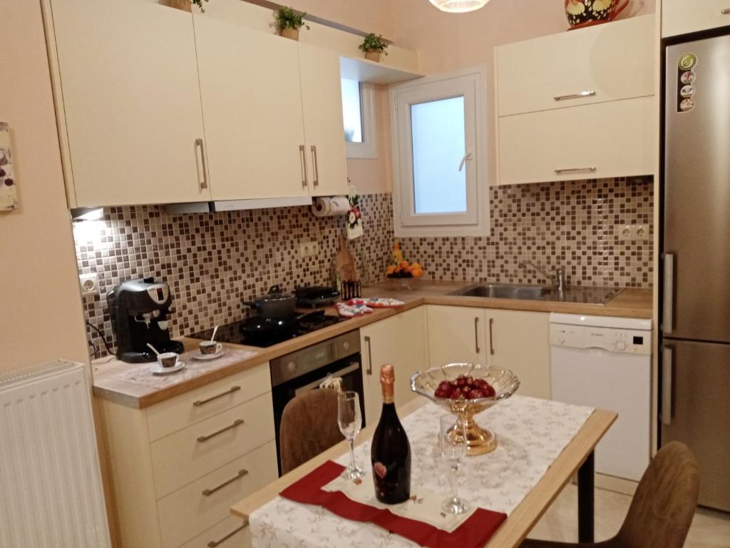 Kuchyň nebo kuchyňský kout v ubytování Ennie's place