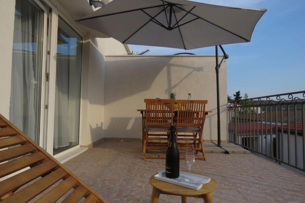 Balkón alebo terasa v ubytovaní Solis Adriaticum Apartments