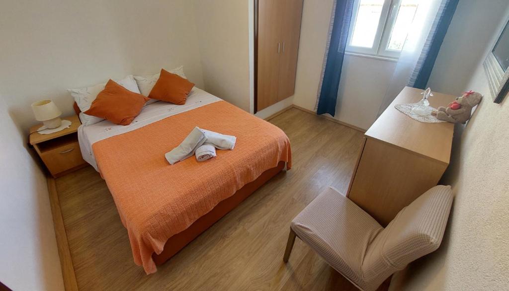 Postel nebo postele na pokoji v ubytování Seaview apartment Primošten