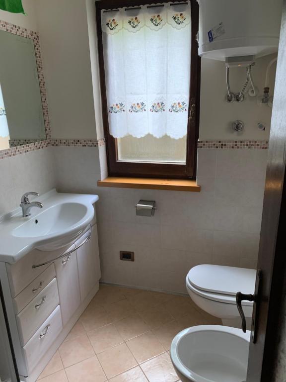 Koupelna v ubytování Bielmonte Appartamenti