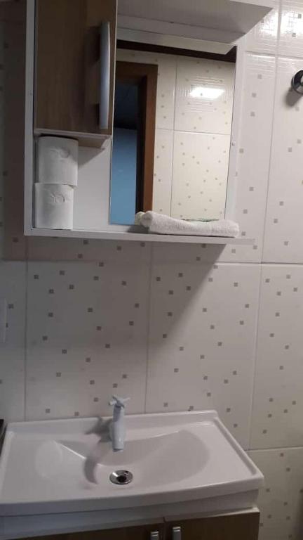 Koupelna v ubytování Hotel ROF