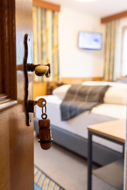 Postel nebo postele na pokoji v ubytování Ferienhaus Waldner