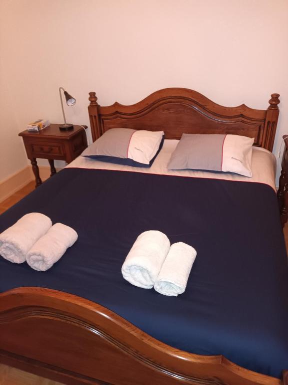 Postel nebo postele na pokoji v ubytování Gîte Le Noisetier