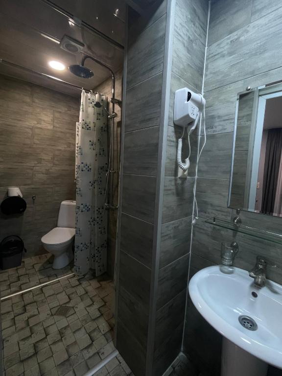 Koupelna v ubytování tbilicity hotel