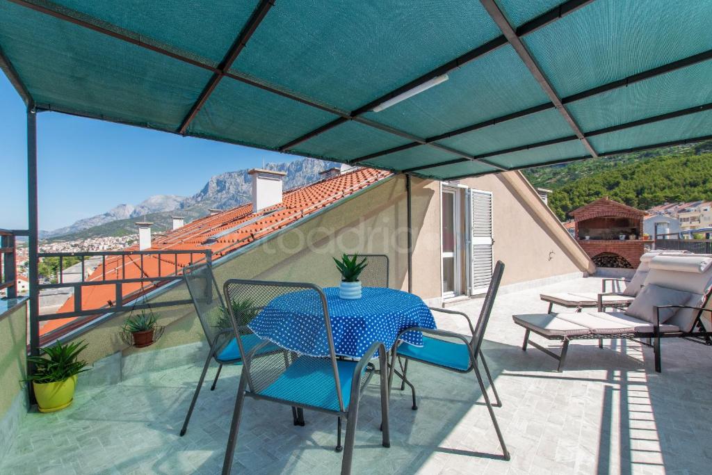 Balkón alebo terasa v ubytovaní Seaview apartments Duky