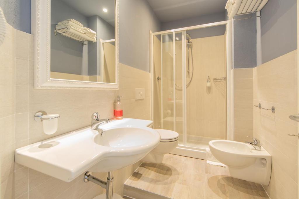 Koupelna v ubytování Hotel Trieste