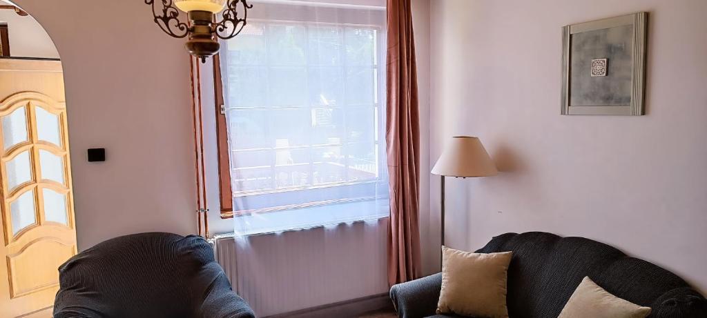 A seating area at Rózsa Apartman Zalakaros
