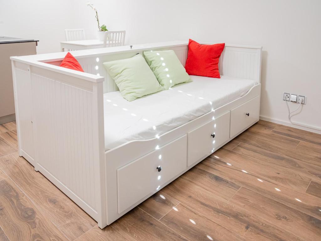 Postel nebo postele na pokoji v ubytování Apartmány Gemini