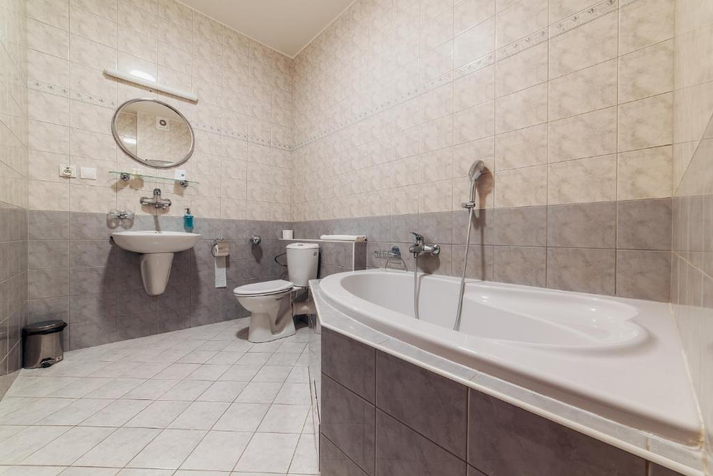 Koupelna v ubytování Hotel Stupka