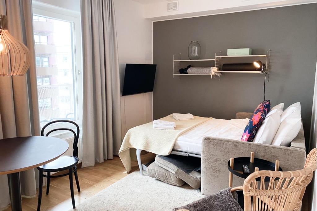 View of Small Sofa Bed For Studio Apartment | Cabinets Matttroy