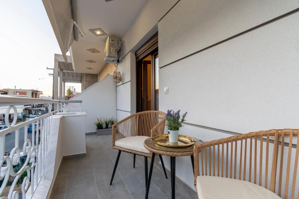 Balkón nebo terasa v ubytování IOSIF suites
