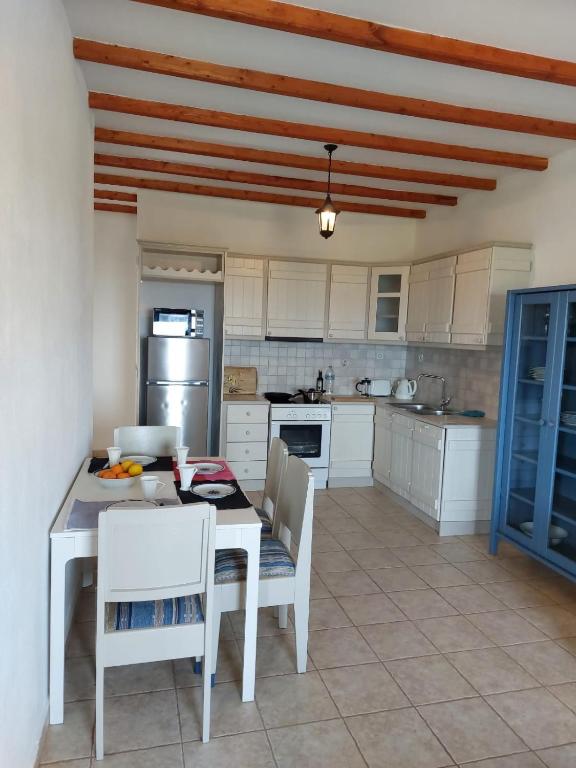 Kuchyň nebo kuchyňský kout v ubytování Vakantiehuisje Eione op het eiland Paleo Trikeri