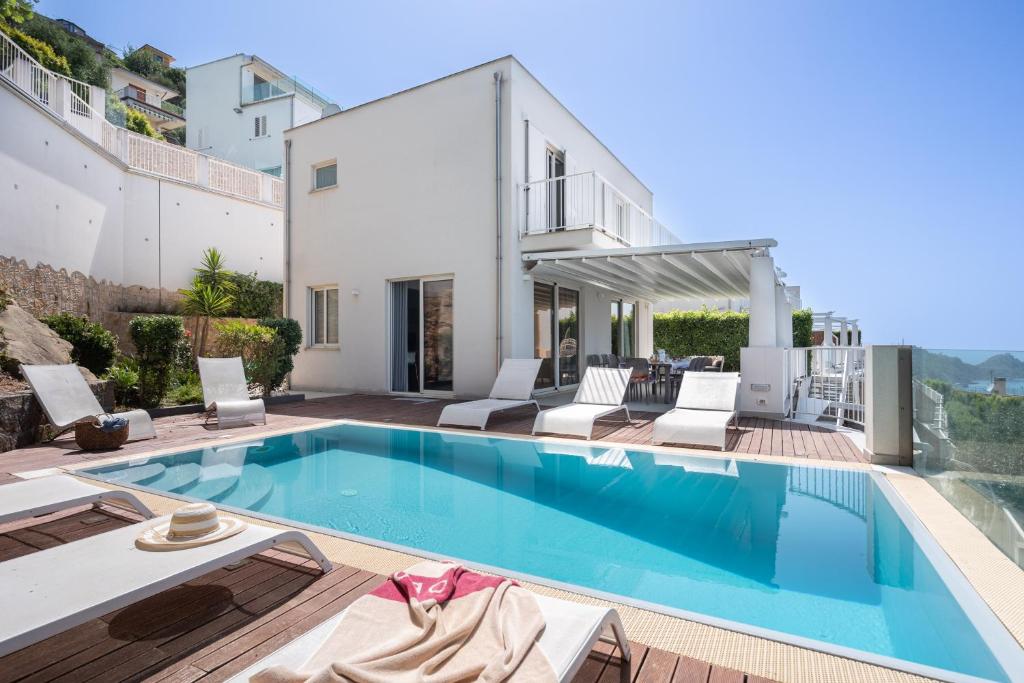 Villas d'Orlando - with private pool and sea view - Вилла с пятью спальнями