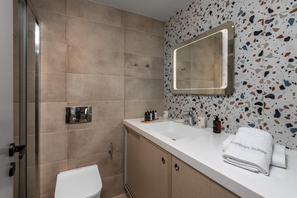 Koupelna v ubytování cattleya suite lindos