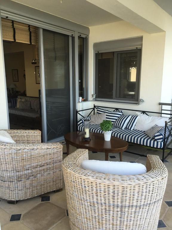 Posezení v ubytování Platamon sea view house