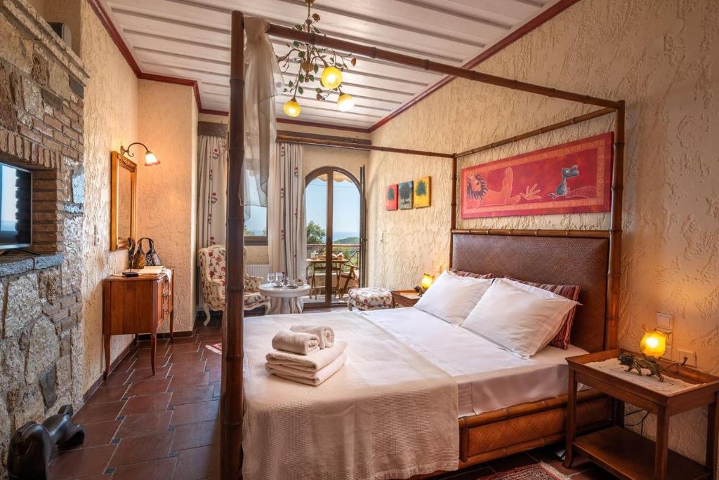 Postel nebo postele na pokoji v ubytování Panorama Exclusive Suites