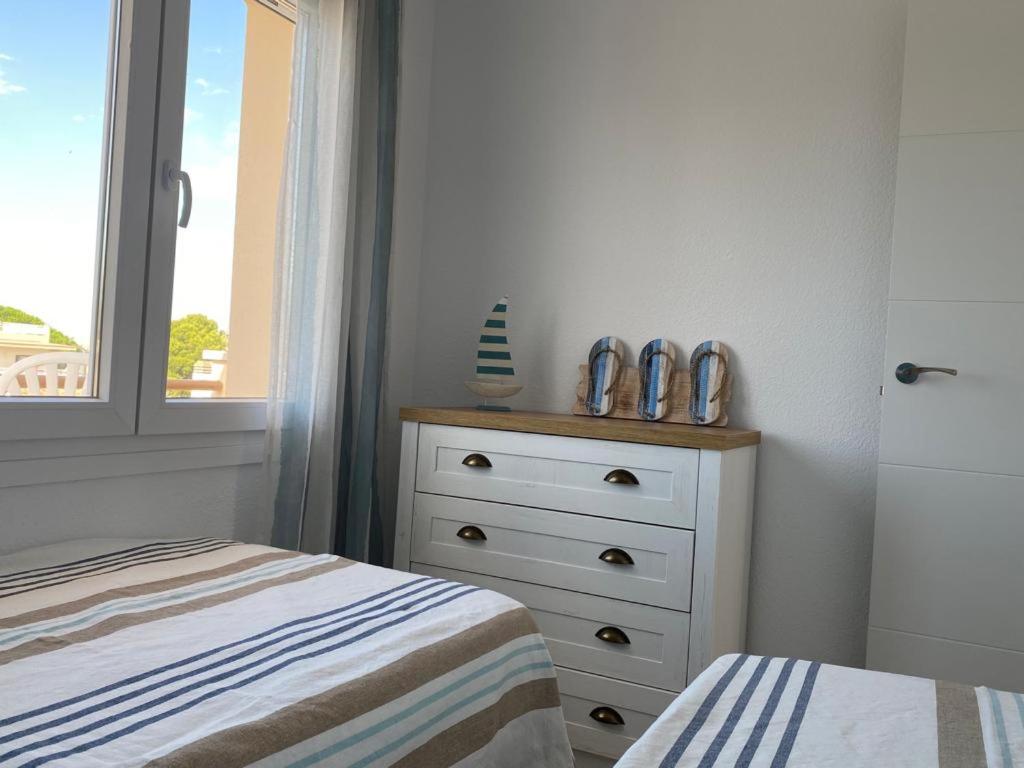 Posteľ alebo postele v izbe v ubytovaní Apartamentos Stil Mar Anna - Stil Port Mar Anna