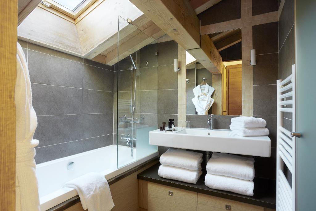 Koupelna v ubytování Les Loges Blanches Megève