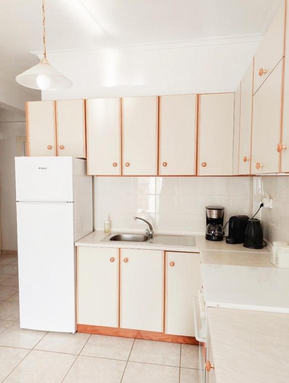 Kuchyň nebo kuchyňský kout v ubytování Intimate Olympus House
