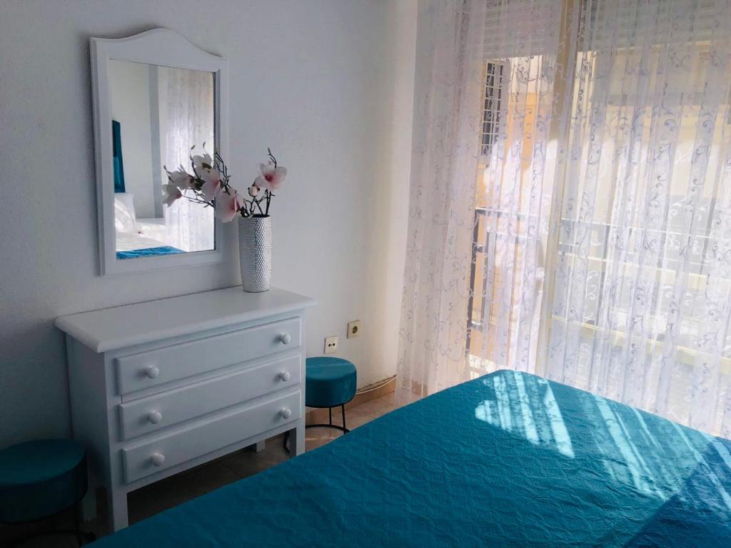 Postel nebo postele na pokoji v ubytování Apartments in the Center of Santa Pola