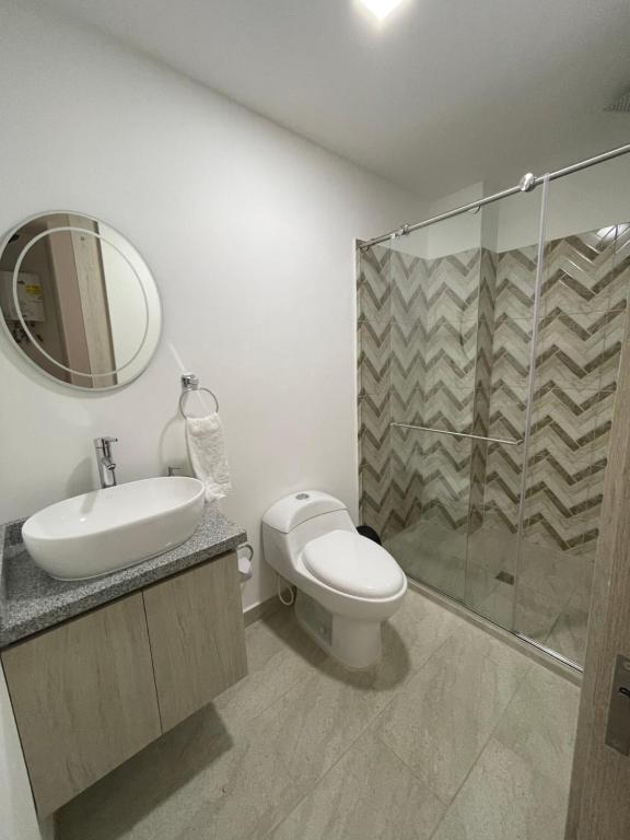 Vannituba majutusasutuses Nogales apartahotel