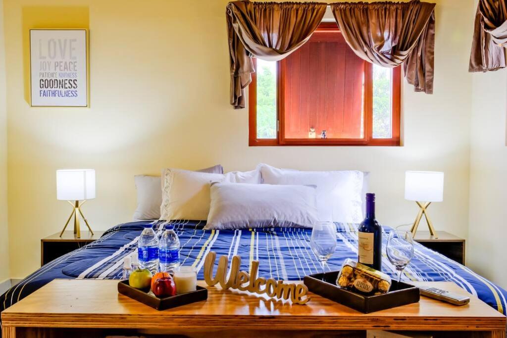 Voodi või voodid majutusasutuse Iona's home: Vibrant 2bedroom home near Willemstad toas