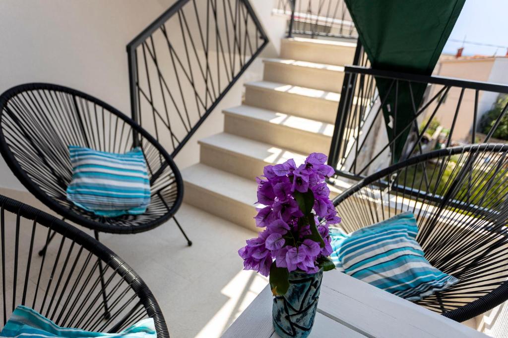 Balkón alebo terasa v ubytovaní City Apartment Nora, old town located, free parking