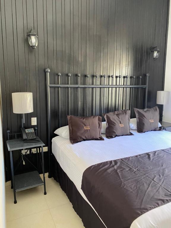 Postel nebo postele na pokoji v ubytování Hotel Plata Condesa