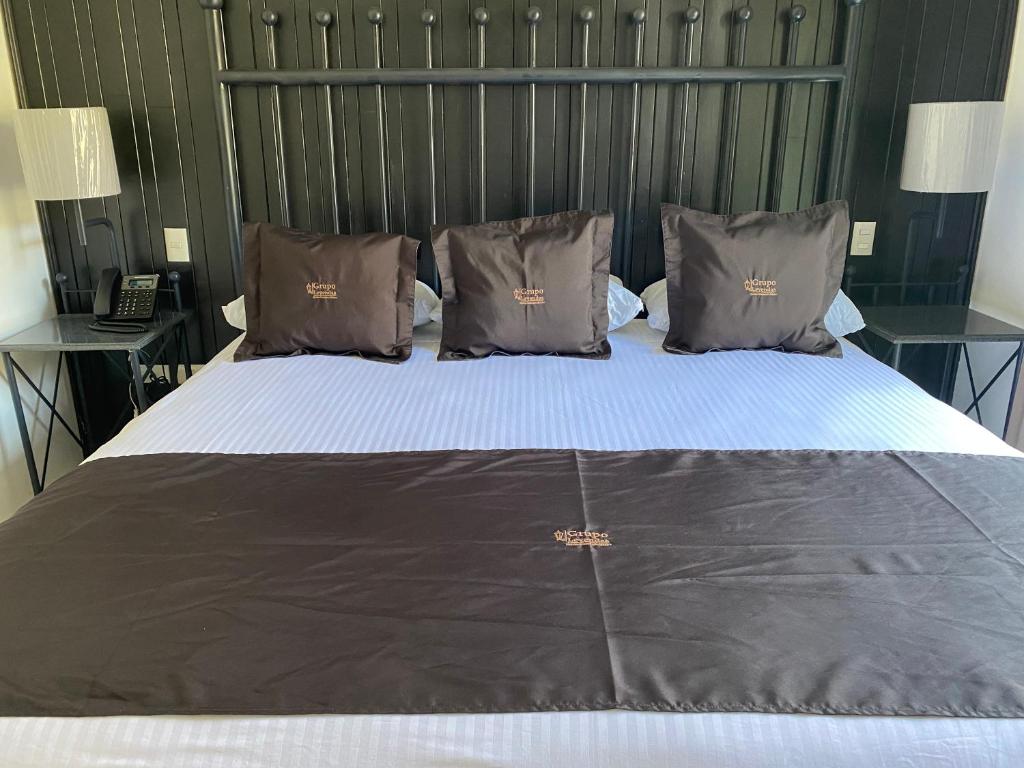 Postel nebo postele na pokoji v ubytování Hotel Plata Condesa