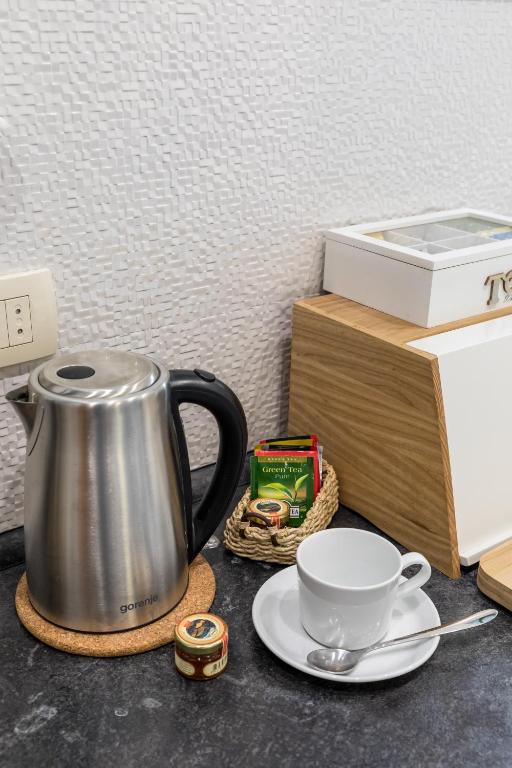Príslušenstvo na prípravu kávy alebo čaju v ubytovaní Top Location Apartment "Park"