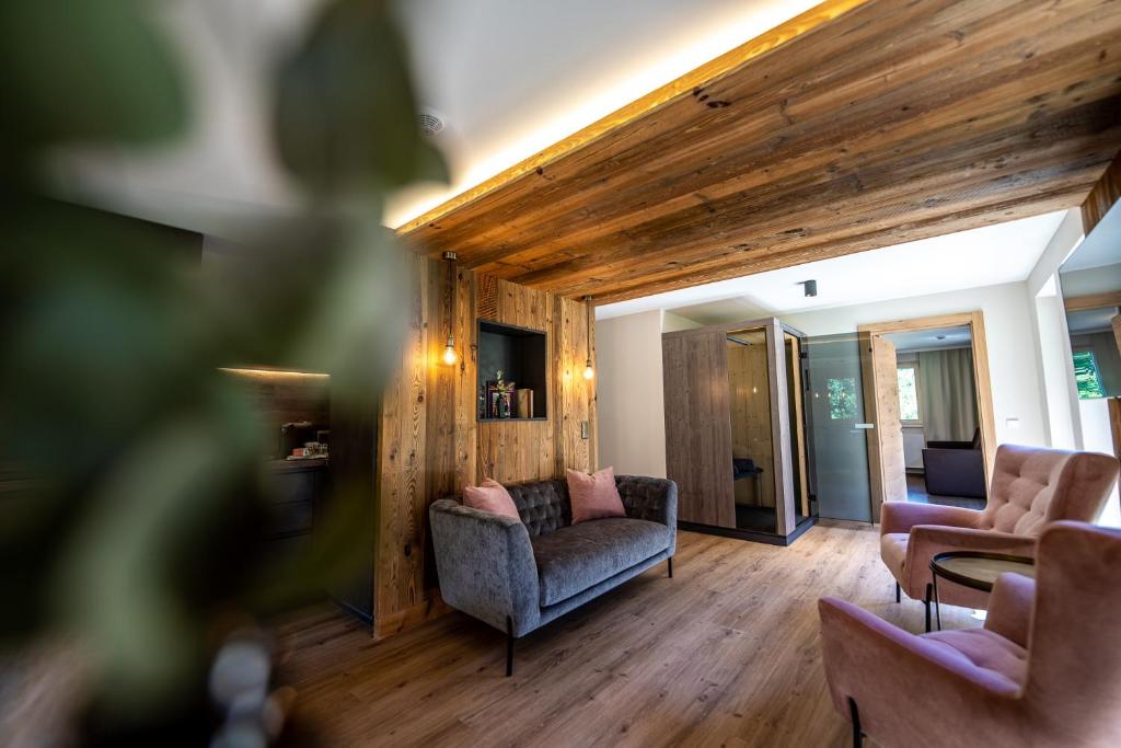 Istumisnurk majutusasutuses Das Lindtal - Appartements