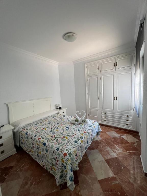 Posteľ alebo postele v izbe v ubytovaní Apartamento Mirador del Tinto centro ciudad