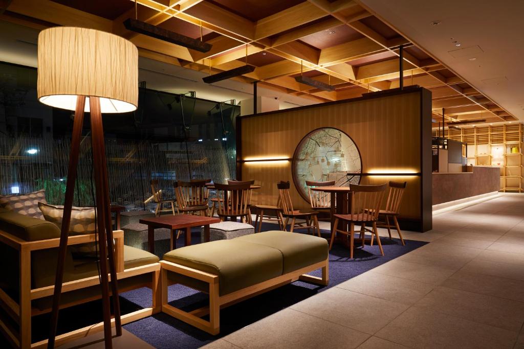 Posezení v ubytování HOTEL AMANEK Kanazawa