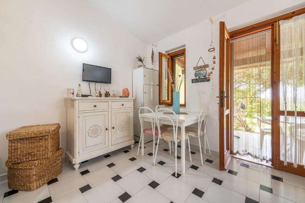 Telewizja i/lub zestaw kina domowego w obiekcie La Casa di Silvia