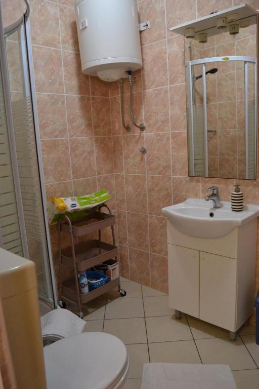 Koupelna v ubytování Apartments Elli
