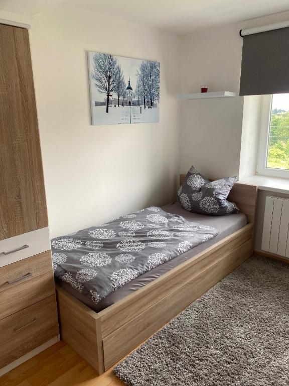 Postel nebo postele na pokoji v ubytování Veselíčko 44