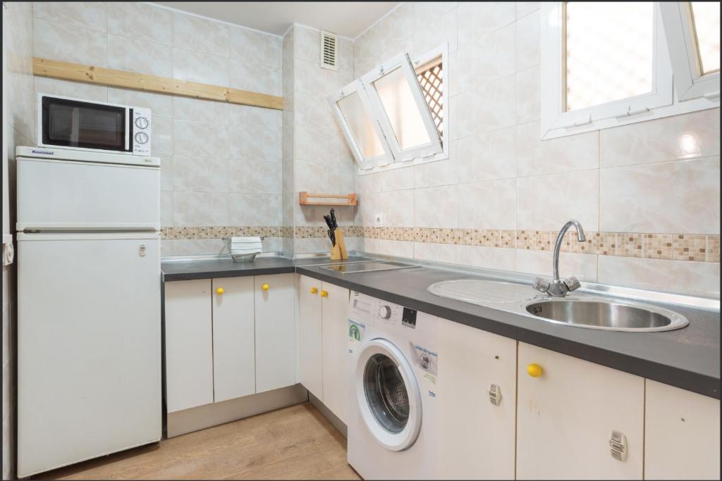 Kuchyň nebo kuchyňský kout v ubytování Merced10 2B