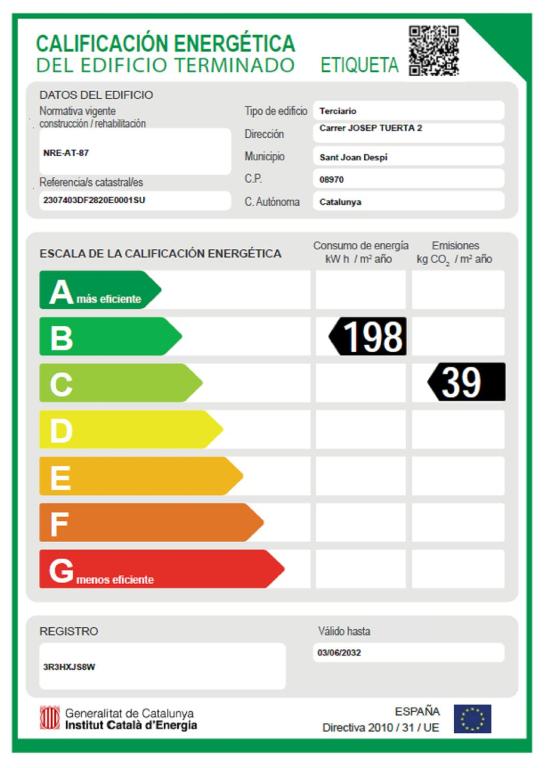 Certifikát, hodnocení, plakát nebo jiný dokument vystavený v ubytování Hesperia Sant Joan
