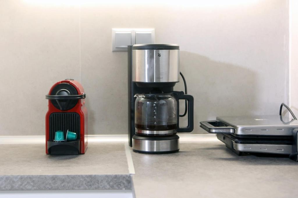 Coffee and tea making facilities at Sani Green Villa