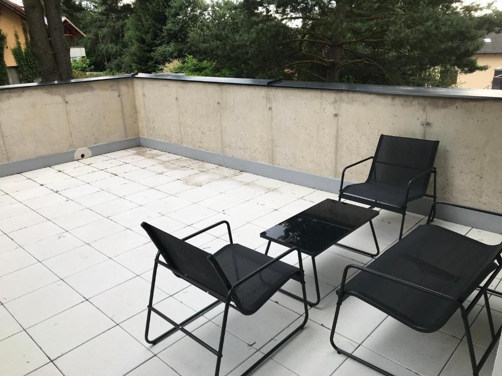 Balkón nebo terasa v ubytování Apartmán Lipno