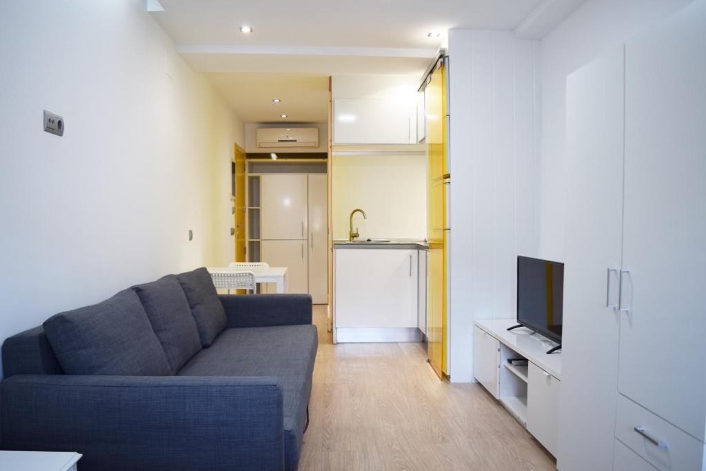 Televízia a/alebo spoločenská miestnosť v ubytovaní Hotel Mirablau