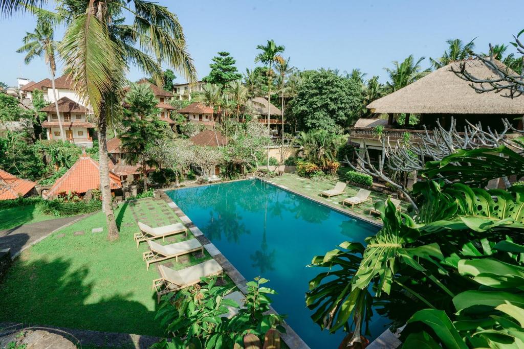 a view of the pool at the resort at Pertiwi Resort & Spa in Ubud
