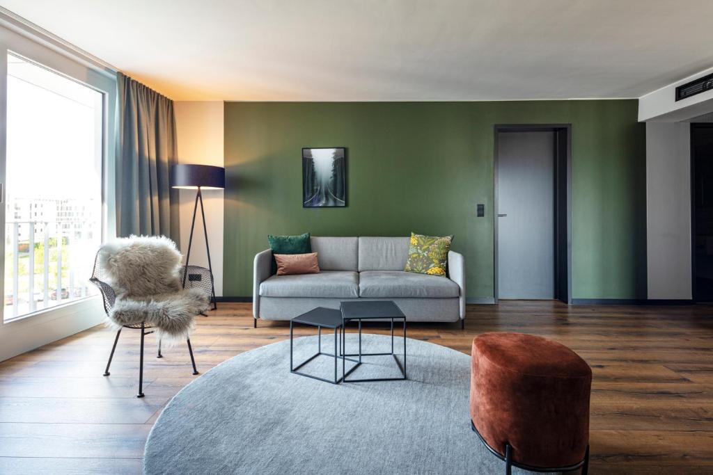 Posezení v ubytování Black F House - Serviced Apartments