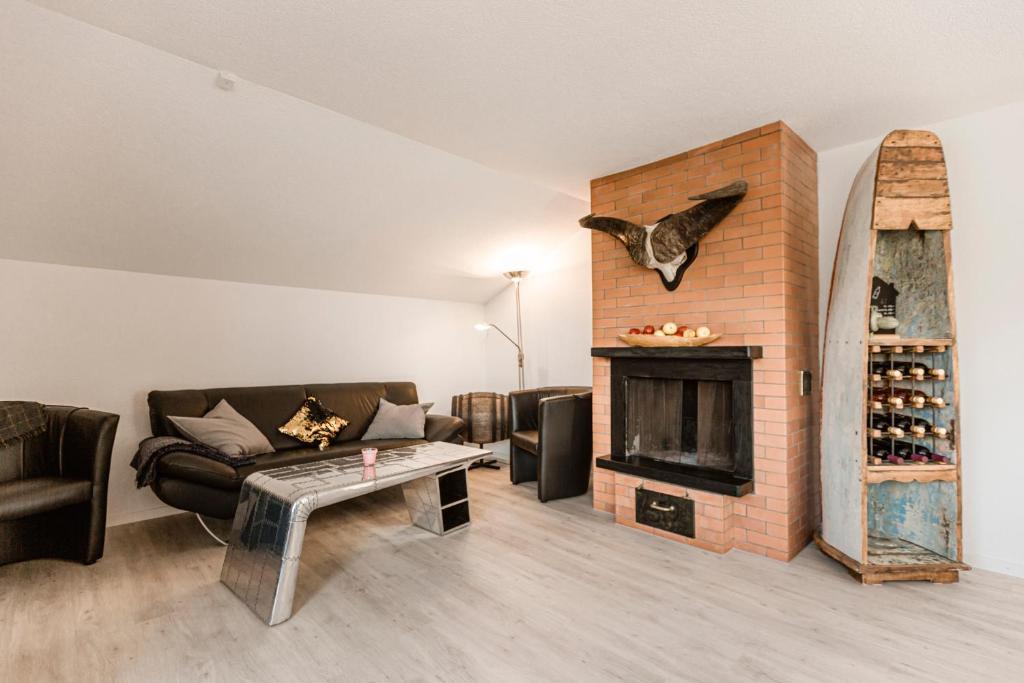 Posezení v ubytování Ferienwohnung Ägerisee