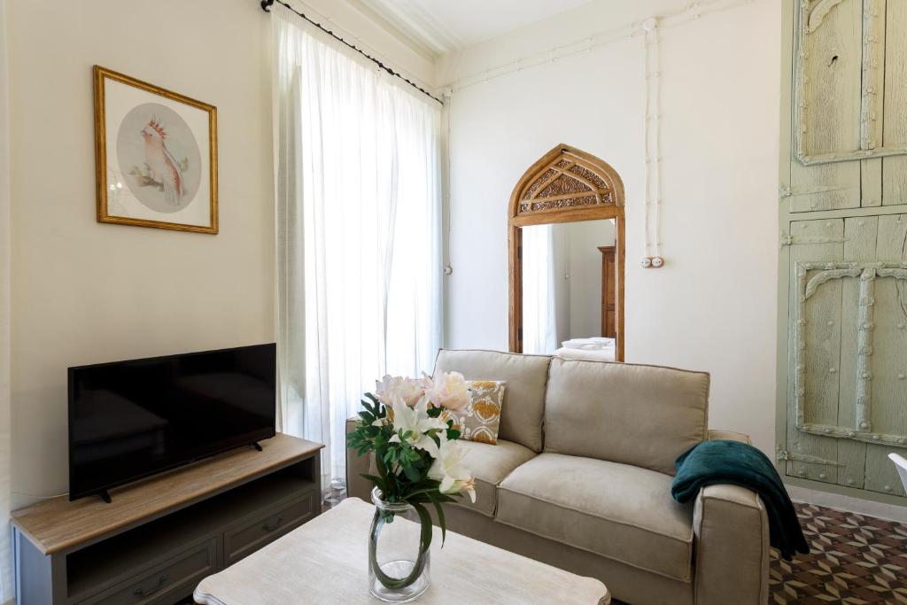 Część wypoczynkowa w obiekcie Teatro Suites Málaga