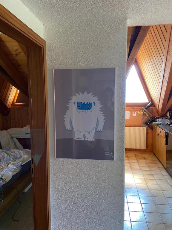 Postel nebo postele na pokoji v ubytování Chalet Les Rhodos appartement le Yeti