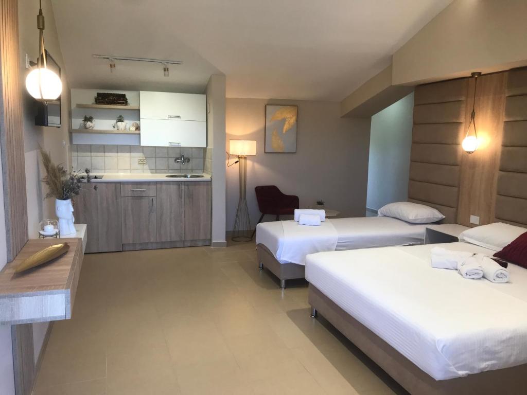 Postel nebo postele na pokoji v ubytování Apartments Ada Bojana