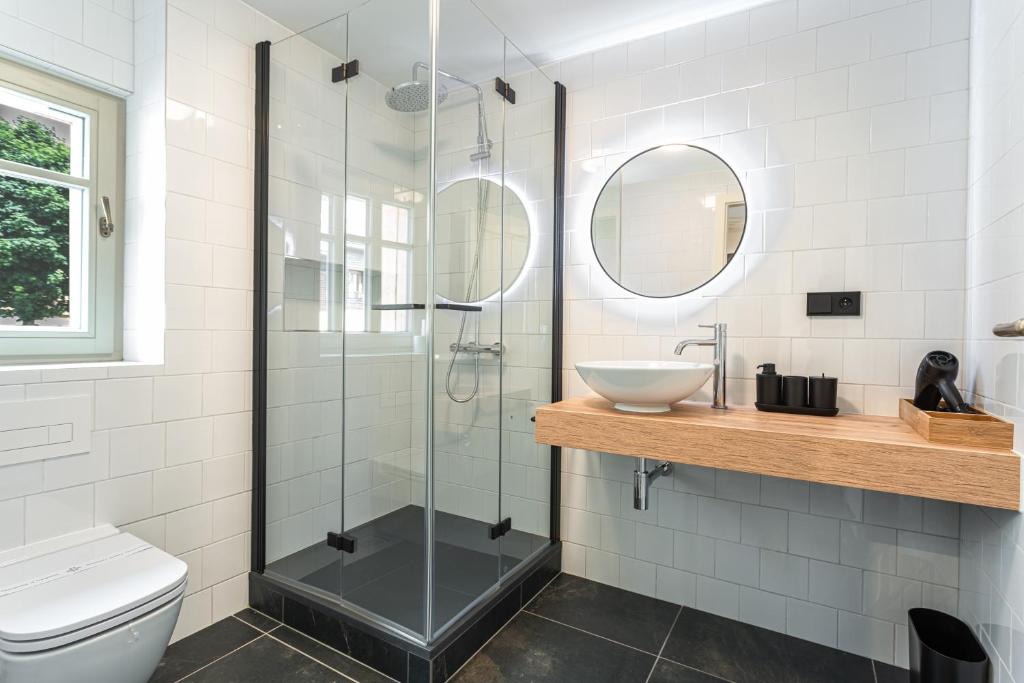 Łazienka w obiekcie Apartmány VOLF - Boží Dar