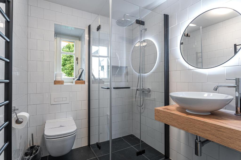 Łazienka w obiekcie Apartmány VOLF - Boží Dar